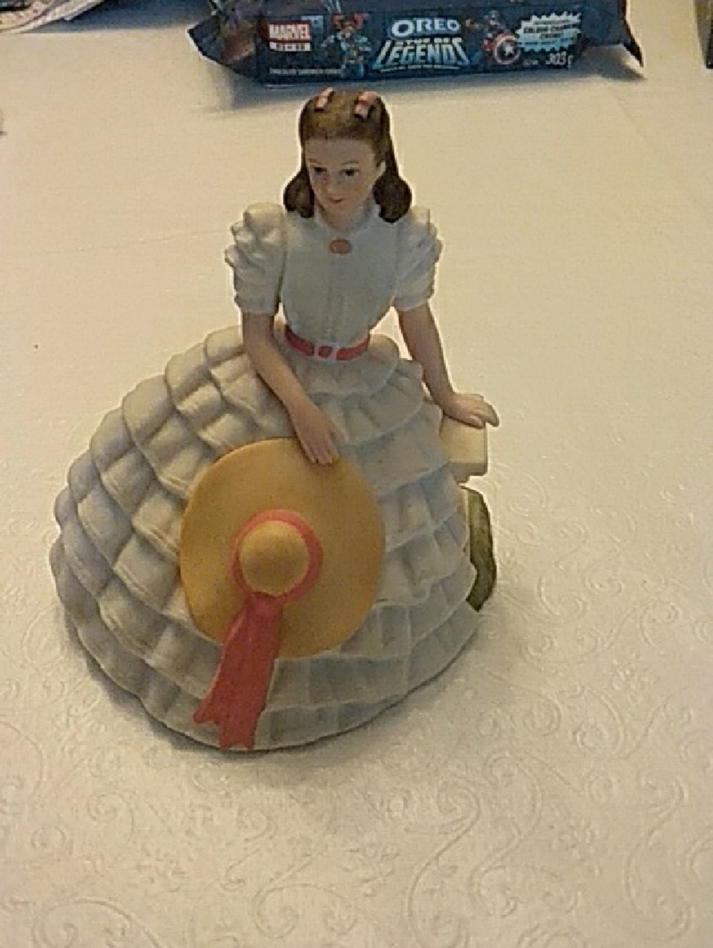 Vintage Ceramic Scarlett O'Hara Figurine with Yellow Hat